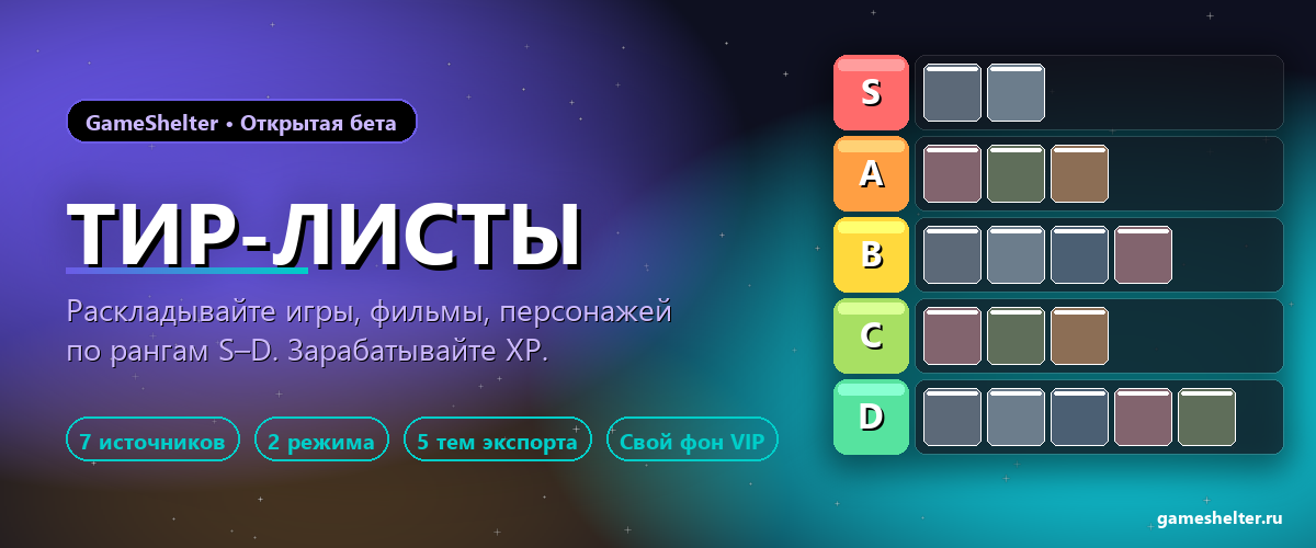 Тир-листы: открытая бета — ранжируйте всё и зарабатывайте XP